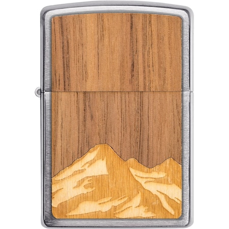 Zippo 2023 Zippo Woodchuck Mountains, Brushed Chrome ZIP-49800